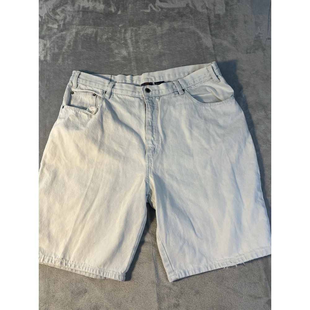 Route 66 Men's White Denim Shorts Size 40 Relaxed Fit Casual Jean Shorts